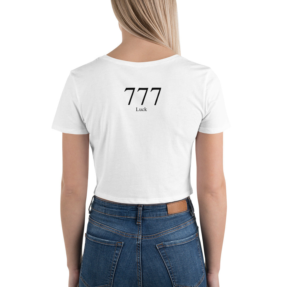 Luck 777 Heaven's Armour Crop Top Tee White